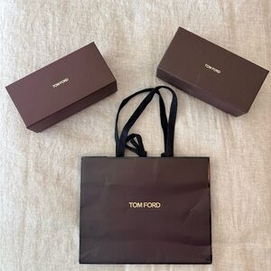Tom Ford Shopping Bag and Boxes with Logo Empty